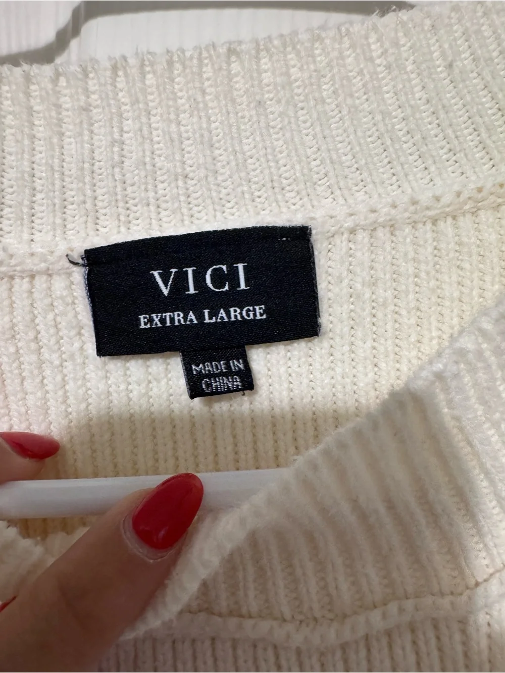 Vici Cozy Cream oversized Pullover Sweater